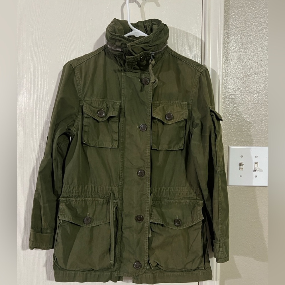 JCrew Boyfriend Military Cargo Parka Utility Jacket PXS as seen on Megan Markle